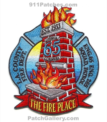 Los Angeles County Fire Department Station 65 Patch (California)
Scan By: PatchGallery.com
Keywords: co. of dept. lacofd l.a.co.f.d. engine 265 squad patrol the fire place cornell corners est. 1933