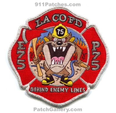 Los Angeles County Fire Department Station 75 Patch (California)
Scan By: PatchGallery.com
Keywords: co. of dept. lacofd l.a.co.f.d. e75 p75 engine patrol taz behind enemy lines