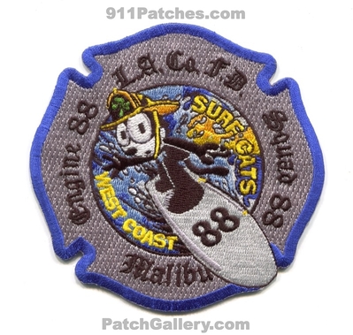 Los Angeles County Fire Department Station 88 Patch (California)
Scan By: PatchGallery.com
Keywords: co. of dept. lacofd l.a.co.f.d. company engine squad surf cats west coast malibu