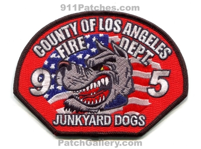 Los Angeles County Fire Department Station 95 Patch (California)
Scan By: PatchGallery.com
Keywords: co. of dept. lacofd l.a.co.f.d. junkyard dogs