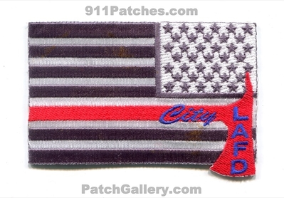 Los Angeles City Fire Department Thin Red Line Flag Patch (California)
Scan By: PatchGallery.com
Keywords: dept. lafd