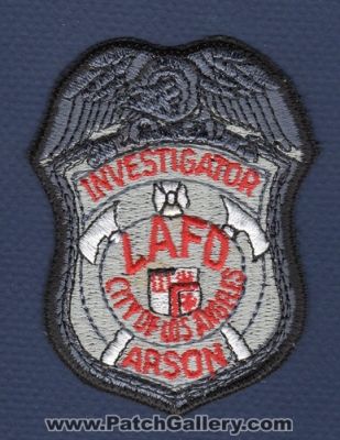 Los Angeles City Fire Department Investigator Arson (California)
Thanks to Paul Howard for this scan.
Keywords: city of lafd dept.