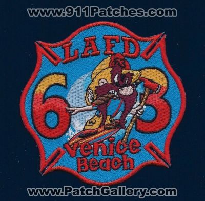 Los Angeles City Fire Department Station 63 (California)
Thanks to Paul Howard for this scan. 
Keywords: lafd l.a.f.d. dept. venice beach