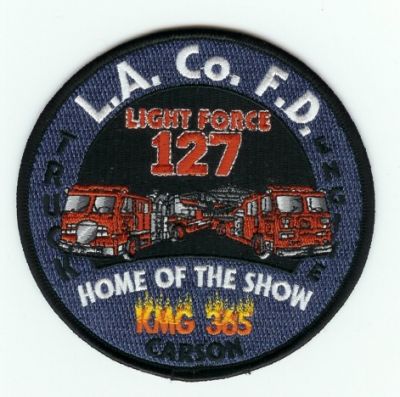 Los Angeles County Fire Station 127
Thanks to PaulsFirePatches.com for this scan.
Keywords: california engine truck light force carson la co fd