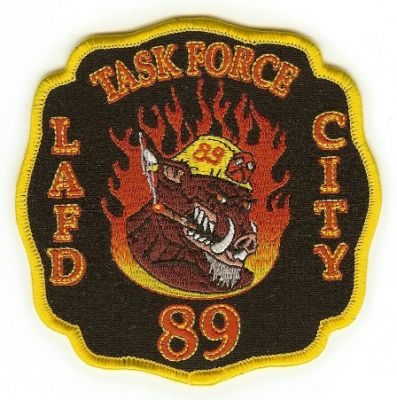 Los Angeles Fire Task Force 89
Thanks to PaulsFirePatches.com for this scan.
Keywords: california city lafd
