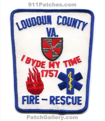 Loudoun County Fire Rescue Department Patch (Virginia)
Scan By: PatchGallery.com
Keywords: co. dept. i byde my time 1757