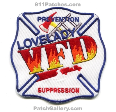 Lovelady Volunteer Fire Department Patch (North Carolina)
Scan By: PatchGallery.com
Keywords: vol. dept. vfd prevention suppression