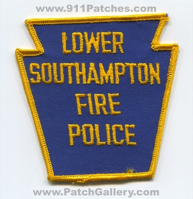 Lower Southampton Fire Police Department Patch (Pennsylvania)
Scan By: PatchGallery.com
Keywords: dept.