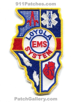 Loyola Emergency Medical Services EMS System Patch (Illinois) (State Shape)
Scan By: PatchGallery.com
Keywords: ambulance