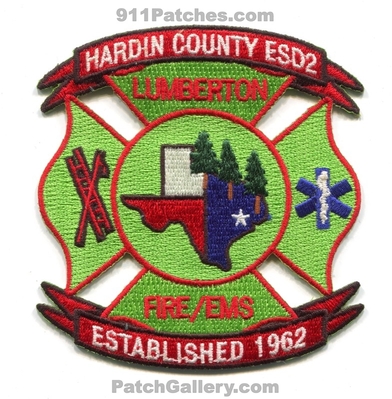 Lumberton Fire Department Hardin County Emergency Services District ESD 2 Patch (Texas)
Scan By: PatchGallery.com
Keywords: dept. ems co. number no. #2 established 1962