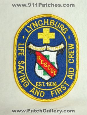 Lynchburg Life Saving and First Aid Crew (Virginia)
Thanks to Walts Patches for this picture.
Keywords: ems rescue