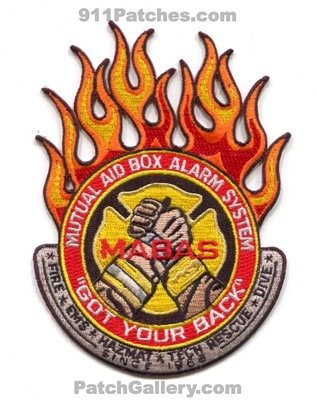 Mutual Aid Box Alarm System MABAS Fire Department Patch (Illinois)
Scan By: PatchGallery.com
Keywords: got your back ems hazmat tech rescue dive