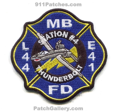 Myrtle Beach Fire Department Station 4 Patch (South Carolina)
Scan By: PatchGallery.com
Keywords: mbfd dept. #4 e41 engine l44 ladder thunderbolt