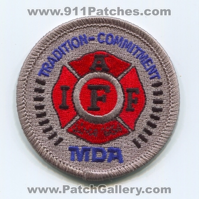 Muscular Dystrophy Association MDA International Association of Firefighters IAFF Patch (Illinois)
Scan By: PatchGallery.com
Keywords: m.d.a. i.a.f.f. union fire department dept. tradition commitment