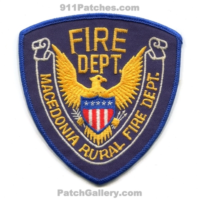 Macedonia Rural Fire Department Patch (South Carolina)
Scan By: PatchGallery.com
Keywords: dept.