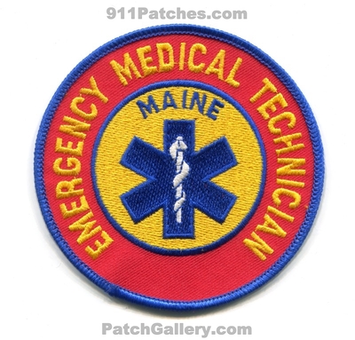 Maine State Emergency Medical Technician EMT EMS Patch (Maine)
Scan By: PatchGallery.com
Keywords: e.m.t. services e.m.s. ambulance