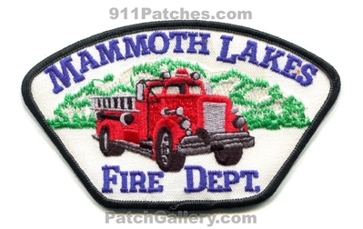 Mammoth Lakes Fire Department Patch (California)
Scan By: PatchGallery.com
Keywords: dept.