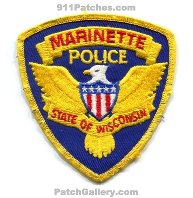 Marinette Police Department Patch (Wisconsin)
Scan By: PatchGallery.com
Keywords: dept.