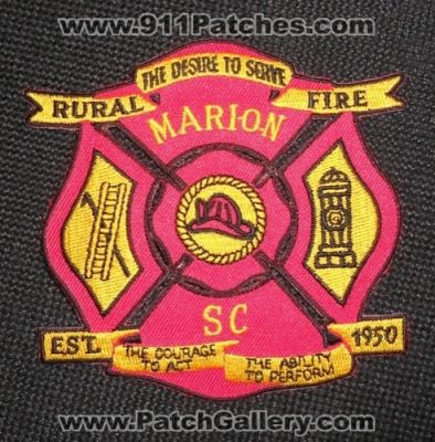 Marion Rural Fire Department (South Carolina)
Thanks to Matthew Marano for this picture.
Keywords: dept. sc