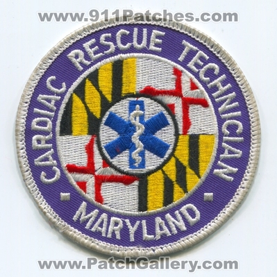 Maryland State Cardiac Rescue Technician Patch (Maryland)
Scan By: PatchGallery.com
Keywords: certified ems