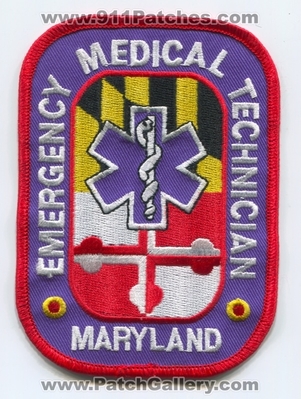 Maryland State Emergency Medical Technician EMT Patch (Maryland)
Scan By: PatchGallery.com
Keywords: certified licensed e.m.t. ems e.m.s. ambulance