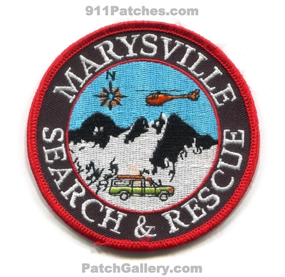 Marysville Search and Rescue SAR Patch (Washington)
Scan By: PatchGallery.com
Keywords: & ems