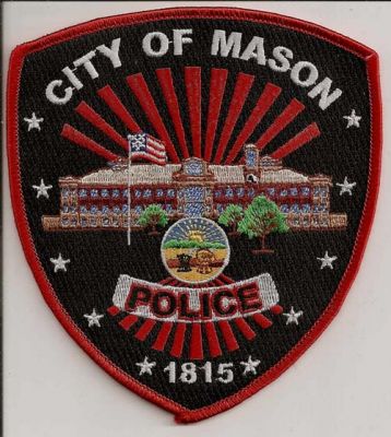 Mason Police
Thanks to EmblemAndPatchSales.com for this scan.
Keywords: ohio city of