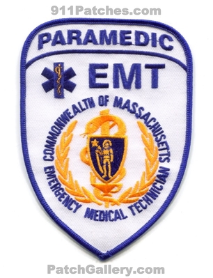 Massachusetts State Emergency Medical Technician EMT Paramedic EMS Patch (Massachusetts)
Scan By: PatchGallery.com
Keywords: services ambulance