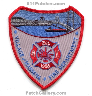 Massena Fire Department Patch (New York)
Scan By: PatchGallery.com
Keywords: village of dept. est. 1906