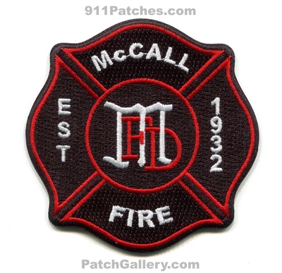 McCall Fire Department Patch (Idaho)
Scan By: PatchGallery.com
[b]Patch Made By: 911Patches.com[/b]
Keywords: dept. est. 1932