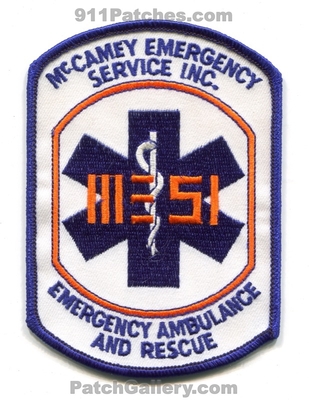 McCamey Emergency Service Inc. Emergency Ambulance and Rescue Patch (Texas)
Scan By: PatchGallery.com
Keywords: services ems medical mesi