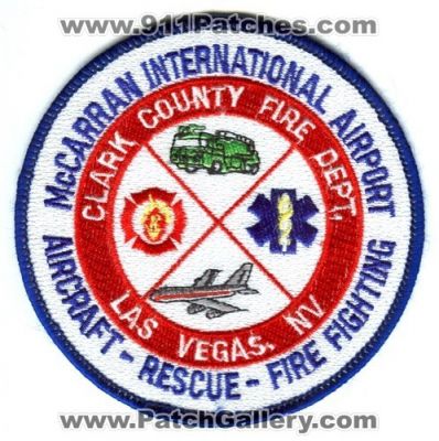 Clark County Fire Department McCarran International Airport Aircraft Rescue FireFighting Patch (Nevada)
[b]Scan From: Our Collection[/b]
Keywords: dept. arff firefighter las vegas nv cfr crash