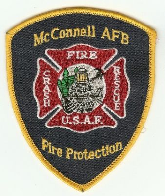 McConnell AFB Fire Protection
Thanks to PaulsFirePatches.com for this scan.
Keywords: kansas air force base usaf cfr arff aircraft crash rescue