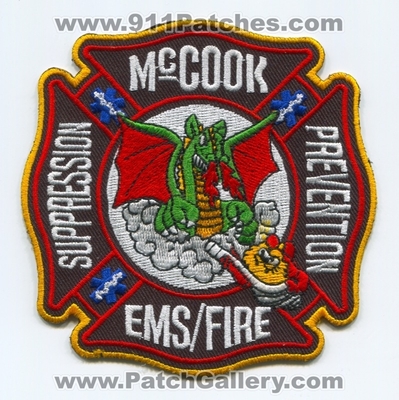 McCook Fire Department Patch (Nebraska)
Scan By: PatchGallery.com
Keywords: dept. ems suppression prevention dragon