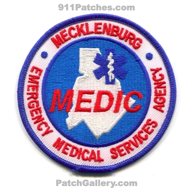 Mecklenburg Emergency Medical Services Agency Medic EMSA Patch (North Carolina)
Scan By: PatchGallery.com
Keywords: ems ambulance paramedic
