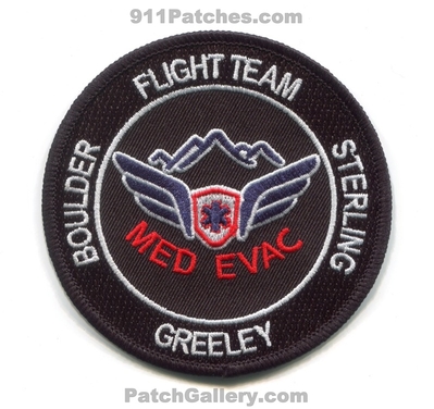 Med Evac Flight Team Boulder Greeley Sterling Patch (Colorado)
[b]Scan From: Our Collection[/b]
[b]Patch Made By: 911Patches.com[/b]
Keywords: medevac air medical helicopter ambulance ems