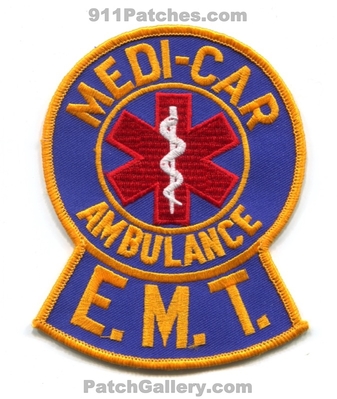 Medi-Car Ambulance Emergency Medical Technician EMT Patch (Illinois)
Scan By: PatchGallery.com
Keywords: ems