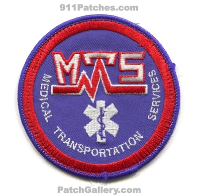 Medical Transportation Services MTS Ambulance EMS Patch (Texas)
Scan By: PatchGallery.com

