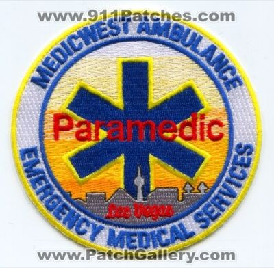 Medicwest Ambulance Emergency Medical Services EMS Paramedic Patch (Nevada)
Scan By: PatchGallery.com
Keywords: las vegas