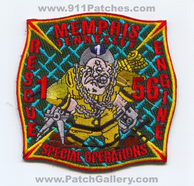 Memphis Fire Department Engine 56 Rescue 1 Special Operations Patch (Tennessee)
Scan By: PatchGallery.com
Keywords: dept. mfd company co. station