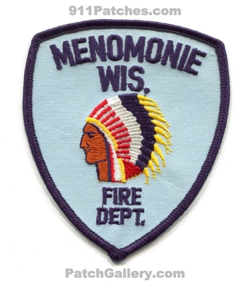 Menomonie Fire Department Patch (Wisconsin)
Scan By: PatchGallery.com
Keywords: dept.