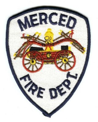 Merced Fire Dept
Thanks to PaulsFirePatches.com for this scan.
Keywords: california department