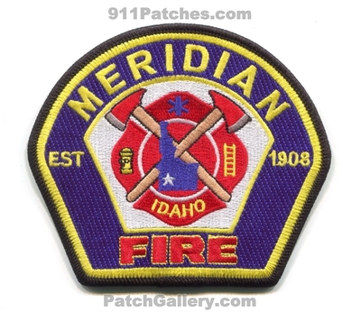 Meridian Fire Department Patch (Idaho)
Scan By: PatchGallery.com
Keywords: dept. est. 1908