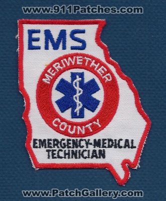 Meriwether County Emergency Medical Services EMT (Georgia)
Thanks to PaulsFirePatches.com for this scan. 
Keywords: ems technician