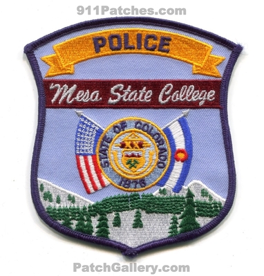 Mesa State College Police Department Patch (Colorado)
Scan By: PatchGallery.com
Keywords: dept.
