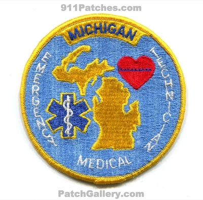 Michigan State Emergency Medical Technician EMT Patch (Michigan)
Scan By: PatchGallery.com
Keywords: certified licensed registeres ems ambulance