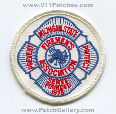Michigan State Firemens Association Fire Patch (Michigan)
Scan By: PatchGallery.com
Keywords: assn. prevent protect serve founded 1875