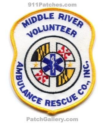 Middle River Volunteer Ambulance Rescue Company Inc Patch (Maryland)
Scan By: PatchGallery.com
Keywords: vol. co. inc. ems ambulance emt paramedic