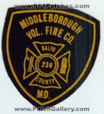Middleborough Volunteer Fire Company 230 (Maryland)
Thanks to Mark C Barilovich for this scan.
Keywords: balto baltimore county vol. co. md.