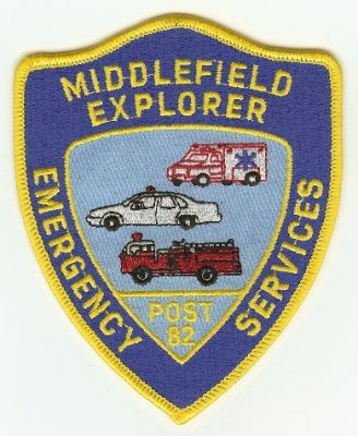 Middlefield Emergency Services Explorer Post 82
Thanks to PaulsFirePatches.com for this scan.
Keywords: connecticut fire police